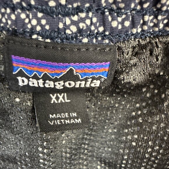 Patagonia Swim Shorts Boys Size XXL Mesh Lined Drawstring Waist Blue Fun Print - Picture 8 of 10